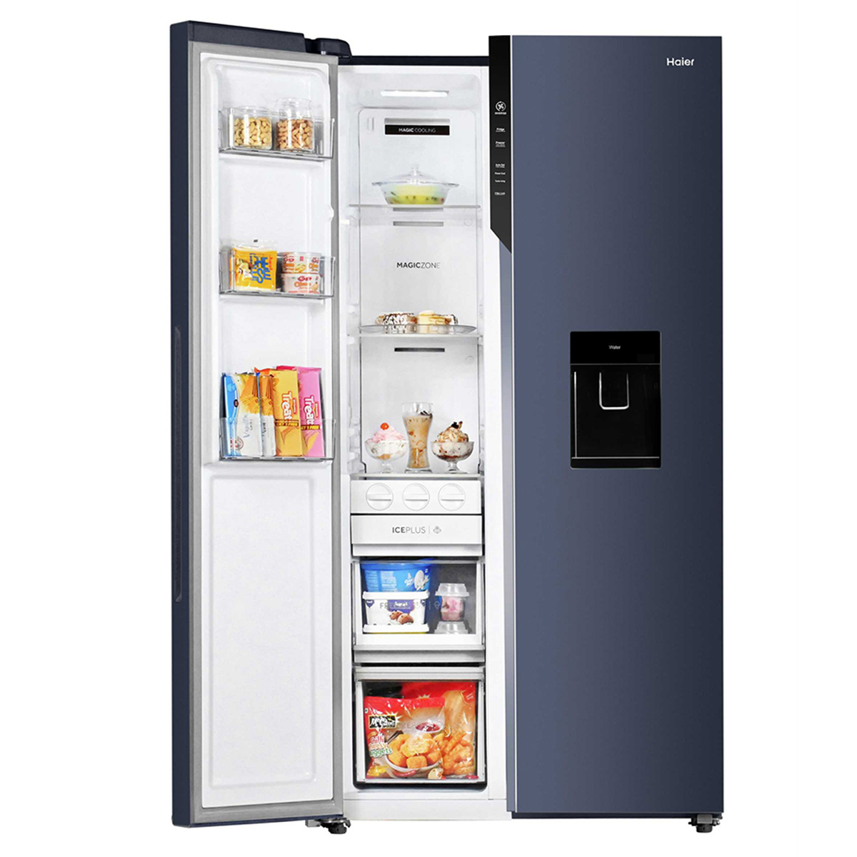 Haier 596L Ultramarine Steel  2 Door Smart Convertible SBS Ref.